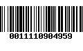 Código de Barras 0011110904959