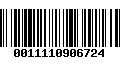 Código de Barras 0011110906724