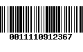 Código de Barras 0011110912367