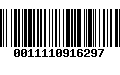 Código de Barras 0011110916297