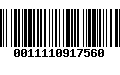 Código de Barras 0011110917560