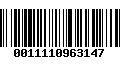 Código de Barras 0011110963147