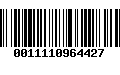 Código de Barras 0011110964427