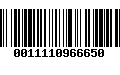 Código de Barras 0011110966650