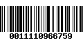 Código de Barras 0011110966759