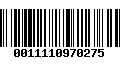 Código de Barras 0011110970275