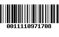 Código de Barras 0011110971708