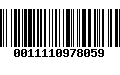 Código de Barras 0011110978059