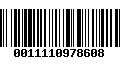 Código de Barras 0011110978608