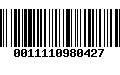 Código de Barras 0011110980427