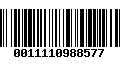 Código de Barras 0011110988577