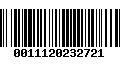 Código de Barras 0011120232721