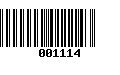 Código de Barras 001114