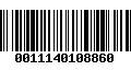 Código de Barras 0011140108860