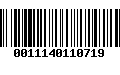 Código de Barras 0011140110719