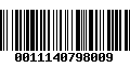 Código de Barras 0011140798009