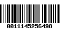 Código de Barras 0011145256498