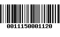 Código de Barras 0011150001120