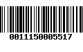 Código de Barras 0011150005517