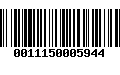 Código de Barras 0011150005944