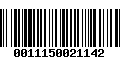 Código de Barras 0011150021142