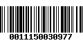 Código de Barras 0011150030977