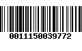 Código de Barras 0011150039772