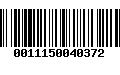 Código de Barras 0011150040372