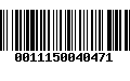 Código de Barras 0011150040471