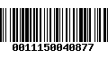 Código de Barras 0011150040877