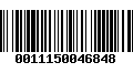 Código de Barras 0011150046848