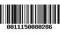 Código de Barras 0011150080286