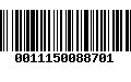 Código de Barras 0011150088701