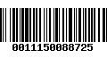 Código de Barras 0011150088725