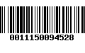 Código de Barras 0011150094528