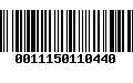 Código de Barras 0011150110440