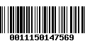 Código de Barras 0011150147569