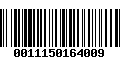 Código de Barras 0011150164009