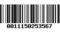 Código de Barras 0011150253567