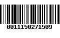 Código de Barras 0011150271509