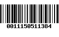 Código de Barras 0011150511384