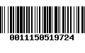 Código de Barras 0011150519724