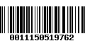 Código de Barras 0011150519762