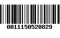 Código de Barras 0011150520829