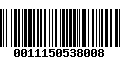 Código de Barras 0011150538008