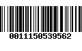 Código de Barras 0011150539562