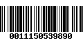 Código de Barras 0011150539890