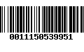 Código de Barras 0011150539951