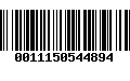 Código de Barras 0011150544894