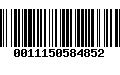 Código de Barras 0011150584852